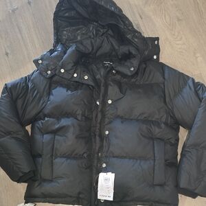 Coach Quilted Black Hooded Jacket
